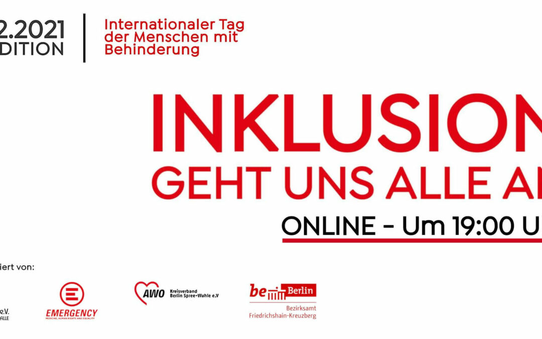 „Inklusion geht uns alle an“ am 3. Dezember  Internationaler Tag der Menschen mit Behiderungen